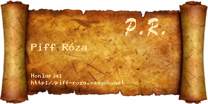 Piff Róza névjegykártya